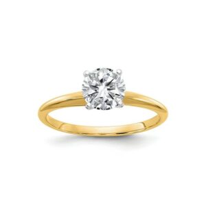 Y Engagement Ring In 14k Yellow Gold